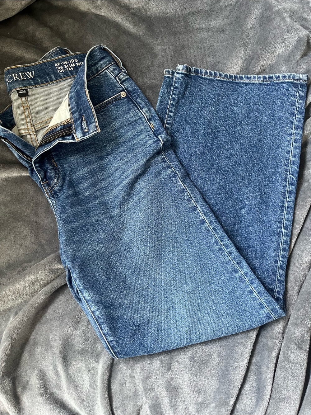J. Crew women’s Blue slim wide Jeans, sz 25